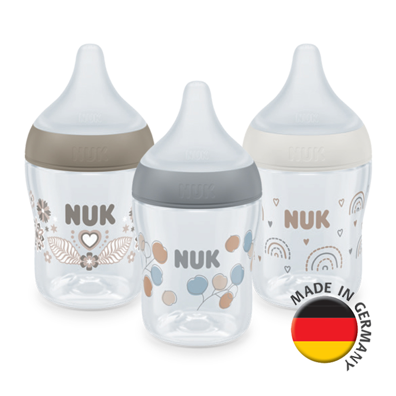 NUK Perfect Match Temperature Control Bottle with Soft Silicone Teat 150ml | Feeding Bottle | Made in Germany